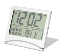 Cyrank Réveil De Voyage Numérique, Petite Horloge Numérique à Piles, Réveil De Voyage Pliable Horloges Numériques LCD Portable avec Température pour Chambre Bureau
