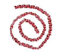 Cyrank Ruban perlé en Strass, 1 mètre de Frange perlée 1,5 cm de Largeur Pierre gemme Artificielle perlée à Coudre sur Une chaîne d'applique Embellissement DIY Accessoires de Couture Sac(Rouge)