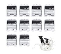 Cyrank Sacs de Colostrum 4L, 10 Sacs de Stockage de Lait Sac de congélateur de Lait avec Bec verseur Facile 4L Sac d'emballage de Colostrum de Veau d'interface en Spirale - 15.6x12.9in