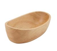 Cyrank Saladier En Bois, Bol De Service De Barque, Assiette De Collation De Fruits, Bol De Fruits En Bois, Petites Assiettes De Service Disponibles En 3 Tailles 15 Cm 17 Cm 20 Cm(17cm*4.5cm)