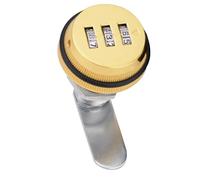 Cyrank Serrure à Came D'armoire Combinée, Serrure De Sécurité De Tiroir D'armoire Codée par Mot De Passe à 3 Chiffres pour Boîte Aux Lettres De Tiroir De Casier D'habillage(30mm-doré)