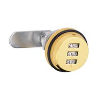 Cyrank Serrure à Came D'armoire Combinée, Serrure De Sécurité De Tiroir D'armoire Codée par Mot De Passe à 3 Chiffres pour Boîte Aux Lettres De Tiroir De Casier D'habillage(20mm-doré)