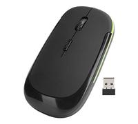 Cyrank Souris sans Fil, Souris D'ordinateur Mince 2,4 G Petite Souris Optique Silencieuse pour Ordinateur Portable avec Mini Récepteur USB pour Ordinateur Portable PC De Bureau(Noir)
