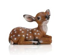 Cyrank Statue De Cerf De Jardin, Figurine De Cerf Sika en Résine, Cerf Couché, Sculpture, Modèle Animal, Artisanat d'art, Décoration De Jardin Extérieur pour Bureau, Cour, Pelouse