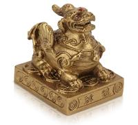 Cyrank Statue Feng Shui Pi Yao/Pi Xiu, Figurine de prospérité de Richesse en Laiton Faite à la Main Bonne Chance décoration de Bureau à Domicile