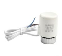 CYRENT Actionneur de chauffage électro-thermique 230 V | Actionneur de filetage M30 x 1,5 mm normalement fermé | pour systèmes de chauffage au sol | Composant de commande de vanne (blanc)