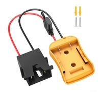 CYRENT Adaptateur de batterie Power Wheel, adaptateur de batterie pour Dewalt au lithium 20 V avec connecteur de fil 12 AWG pour jouets 12 V (noir)