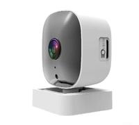 CYRENT Caméra de sécurité intérieure sans fil WiFi HD Objectif audio bidirectionnel Détection de mouvement Application mobile Accès à distance Grand angle Moniteur pour bébé et animal domestique