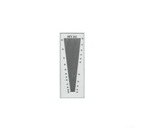 CYRENT Compteur de fils miroir de densité 30 tissus, outil de mesure en verre transparent, portée de 10 à 120 fils/cm, analyse textile (SFY241)
