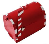 CYRENT Décoration de Noël à suspendre en fer sur le thème du Père Noël avec boîte aux lettres et boîte cadeau avec lettres rouges pour affichage festif (boîte aux lettres 3D/61 g)