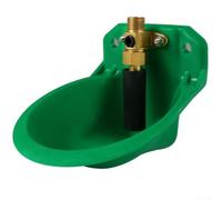 CYRENT Distributeur d'eau automatique pour animaux de la ferme, moutons avec valve en cuivre, facile à installer, vert, 21 x 18,5 x 15 cm (cuivre)