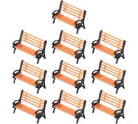 CYRENT Ensemble de 10 pièces HO à l'échelle 1:87 - Sièges de rue pour chemin de fer - Kit de décoration miniature en plastique