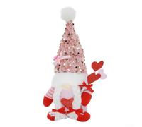 CYRENT Ensemble de poupées en peluche Mr & Mrs. Nain de Saint-Valentin - Fait à la main - Décoration de Noël romantique pour petite amie, épouse, femme, pour une utilisation en intérieur et en