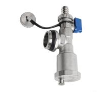 CYRENT G1 DN25 Distributeur de chauffage en laiton avec purgeur automatique rapide et robinets de vidange de circuit adapté à divers systèmes de chauffage (bleu)