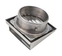 CYRENT Grille d'aération extérieure en acier inoxydable avec parois de volet arrière - Résistant aux intempéries (150 mm)