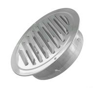 CYRENT Grille d'aération ronde en acier inoxydable 304 avec moustiquaire pour mur extérieur (tube de 180 mm)