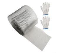 CYRENT Grille de protection de gouttière en aluminium - Protection efficace contre l'obstruction - Filtre extensible pour gouttières - Pour tuyaux de descente, feuilles, mousse, boue - Protection de