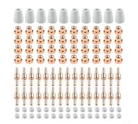 CYRENT Kit de 85 consommables pour coupe-plasma pour lampes de poche PT31 CUT40 CT312 Embouts électrodes Bouclier Tasses Épaisseur de coupe 12 mm Large compatibilité Matériau durable