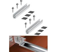 CYRENT Kit de fixation de panneau solaire pour toits en tôle trapézoïdale, système de rail en alliage d'aluminium avec vis et joints, ensemble d'installation de centrale électrique de balcon (4 pièces