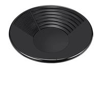 CYRENT Kit de panoramique doré de 6 pièces avec écluse manuelle et grande poêle en plastique de 35 cm pour extraction de pépites et séparation du sable, noir (doré)