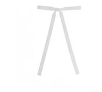 CYRENT Lot de 24 nœuds en velours pour sapin de Noël avec fil doré pour guirlande, couronne, escalier, fête de mariage, anniversaire, décoration d'intérieur, couleurs assorties, 11 x 18 cm (blanc)