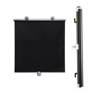 CYRENT Lot de 3 pare-soleil rétractables à ventouse sans perforation pour bureau en PVC noir 125 x 45 cm