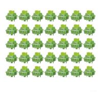 CYRENT Lot de 35 commutateurs tactiles linéaires Outemu Lime V3 et Peach V3 avec compatibilité PCB à 5 broches pour claviers mécaniques (LimeV3Sllent)