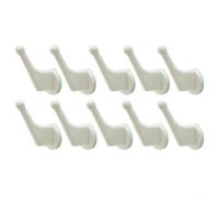 CYRENT Lot de 5/10 crochets de radiateur, sans perçage, sans dommage, pour sèche-serviettes de salle de bain, support à clipser en plastique (10 pièces)