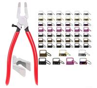 CYRENT Lot de clips porte-clés en métal avec pince, attaches en fer de 25 mm en 7 couleurs pour sacs, vêtements, sangles, loisirs créatifs (B)
