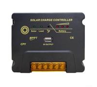 CYRENT MPPT Contrôleur solaire 10 A/20 A/30 A 12 V/24 V adaptatif, écran LCD, double USB, régulateur de panneau solaire, pour lampadaire, système de charge intelligent (20 A)