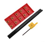 CYRENT Outil de tournage de filetage interne CNC SNR0012M11 Support en alliage d'acier avec 10 inserts en carbure 11IR A60 et clé T8 pour la précision de la semi-finition et de la finition du métal