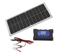 CYRENT Panneau solaire monocristallin 17 W 5 V 12 V 18 V avec contrôleur étanche sans batterie pour chargement extérieur Options de tension polyvalentes (40 A)