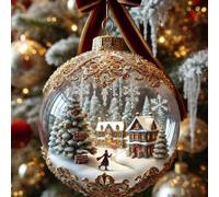 CYRENT Pendentif décoratif en acrylique en forme de flocon de neige à suspendre sur les fenêtres, les arbres, les portes, les murs pour les fêtes de fin d'année (B)