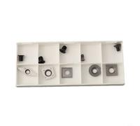 CYRENT Plaquettes indexables en carbure pour tour à bois - Lames carrées et rondes 15 x 15 mm, 14 x 14 mm, 16 mm, 28 x 10 mm avec vis M6/M5