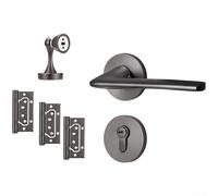 CYRENT Poignée de porte magnétique silencieuse avec serrure fendue et absorption automatique de la langue, fabriquée à partir d'aluminium spatial pour une utilisation durable pour une utilisation