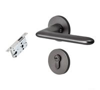 CYRENT Poignée de porte magnétique silencieuse avec serrure fendue et absorption automatique de la langue, fabriquée à partir d'aluminium spatial pour une utilisation durable pour une utilisation