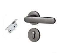 CYRENT Poignée de porte magnétique silencieuse avec serrure fendue et absorption automatique de la langue, fabriquée à partir d'aluminium spatial pour une utilisation durable pour une utilisation