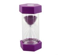 CYRENT Sablier en plastique coloré de 5 minutes pour enfants, gestion du temps, décoration de bureau à la maison, 6,5 x 13 cm (violet, 5 minutes)