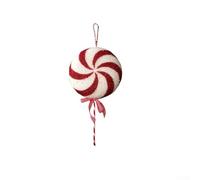 CYRENT Sucette géante scintillante à suspendre pour sapin de Noël, guirlande pailletée et tourbillon pour décoration saisonnière de la maison (grande taille)