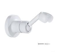 CYRENT Support de pommeau de douche réglable à 360 degrés en cuivre avec vis de montage (blanc)
