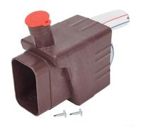 CYRENT Système de dérivation d'eau de pluie avec tuyau de 12,2 m pour gouttière de toit et barils de pluie, filtres de raccordement pour irrigation de jardin, lavage de voiture (marron foncé)