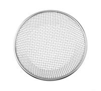 CYRENT Tamis à compost en fer galvanisé pour le sable, le sol, les graviers, 30 cm de diamètre supérieur, compatible avec les seaux de 2,7 litres, comprend des gants, écran en maille de 2 mm/6 mm/10