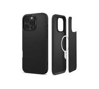 Cyrill Kajuk - Coque de protection pour téléphone portable - compatibilité avec MagSafe - polyuréthanne thermoplastique (TPU), cuir vegan - noir -