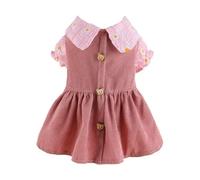 CYRMPQ Vetement Chien Robe De Chien pour Petits Chiens Daisy Floral Girl Puppy Robe Houghtable Bougnable Princesse Doggie Robes Pénit Pet Pet Cat Cat Vêtements-Rose-XS