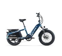 Cyrusher Glider Vélo Électrique Cargo Batterie 52V 15 6Ah Vélo Familial et Utilitaire Bleu