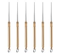 CYSJ 6 PCS Cure-Dents en Titane, Portable Toothpick, Cure-Dents Réutilisable, Porte Clés Cure Dents Métal étanch, Utilisé pour Kit d'outils de Voyage pour Camping, Pique-Nique