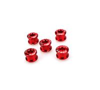 CYSKY Ensemble de 5 boulons de chaîne pour boulons Simples à chaîne Ajustables pour vélo de Route VTT, BMX, VTT, Fixie (Rouge)