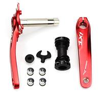 CYSKY Jeu de manivelle de VTT 170mm 104BCD avec kit de Support inférieur et boulons de chaîne pour VTT BMX vélo de Route, Compatible avec Shimano, FSA, Gaint (Rouge)