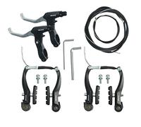 CYSKY Kit de Freins VTT V Brake, Freins Avant et Arrière pour Vélo, Câbles de Freins Intérieurs et Extérieurs et Kit de Leviers de Freins pour VTT et Vélos de Route (Argent)