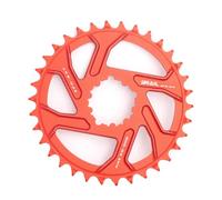 CYSKY Plateau à montage direct 32T 34T 36T 38T 40T 3 mm Dents étroites larges CNC 7075 Pédalier pour pédalier SRAM GXP (rouge, 34T)